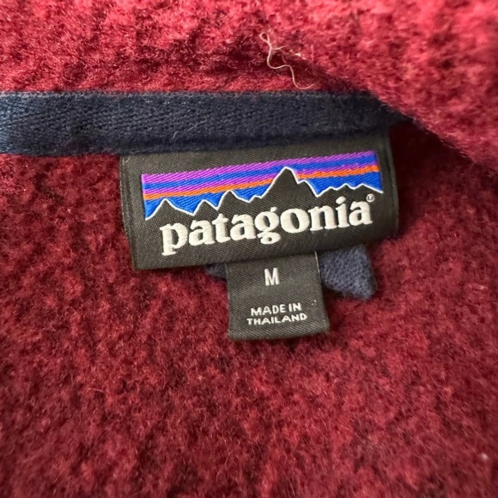 Patagonia Women's Woolyester Fleece Pullover Jacket Oxide Red Size Medium - Picture 6 of 9